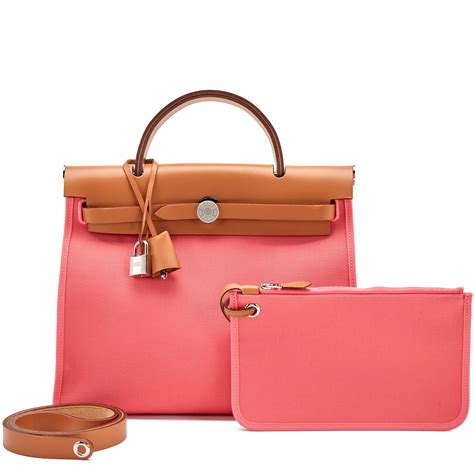 Hermès Natural Vache Hunter And Rose Azalee Officier Toile 